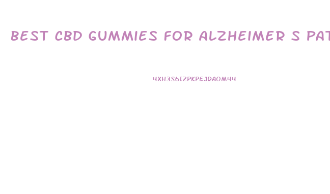 Best Cbd Gummies For Alzheimer S Patients