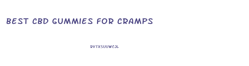 Best Cbd Gummies For Cramps