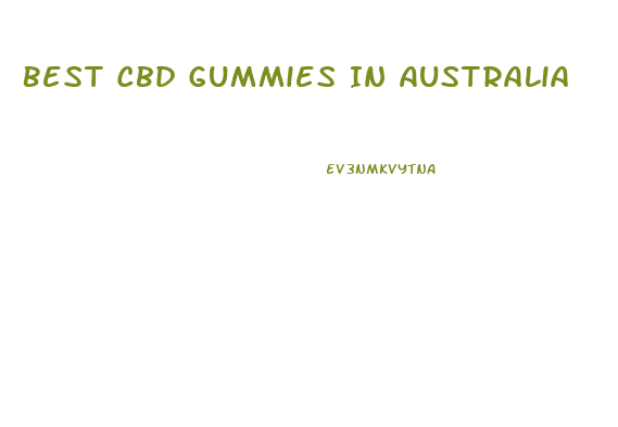 Best Cbd Gummies In Australia