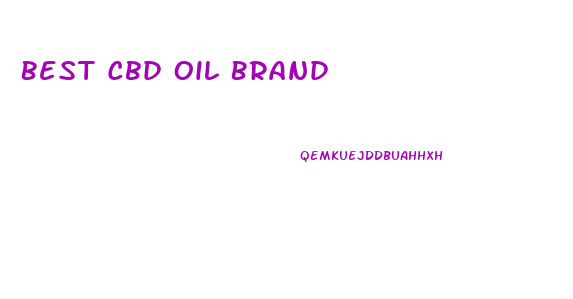 Best Cbd Oil Brand