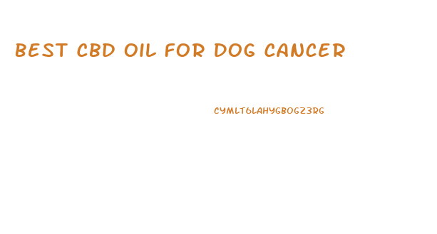 Best Cbd Oil For Dog Cancer