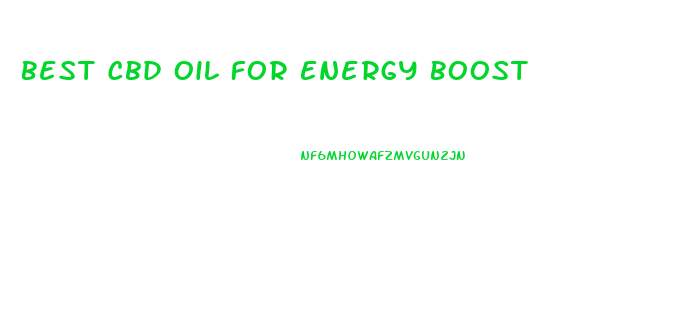 Best Cbd Oil For Energy Boost
