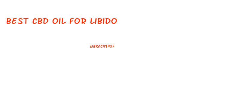 Best Cbd Oil For Libido