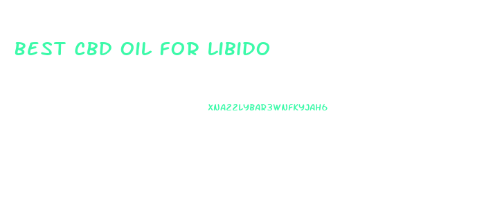 Best Cbd Oil For Libido