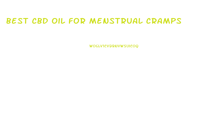 Best Cbd Oil For Menstrual Cramps