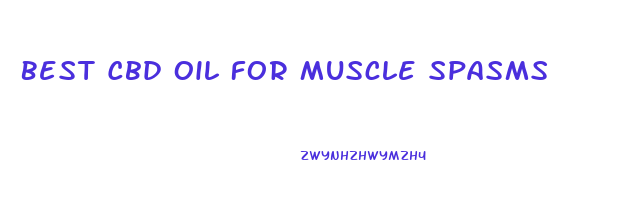 Best Cbd Oil For Muscle Spasms