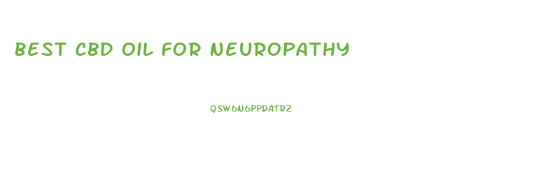 Best Cbd Oil For Neuropathy