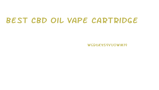 Best Cbd Oil Vape Cartridge