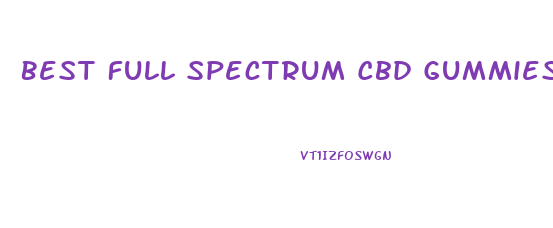 Best Full Spectrum Cbd Gummies For Inflammation