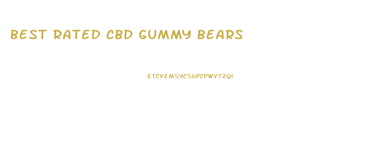 Best Rated Cbd Gummy Bears