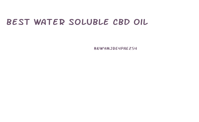 Best Water Soluble Cbd Oil