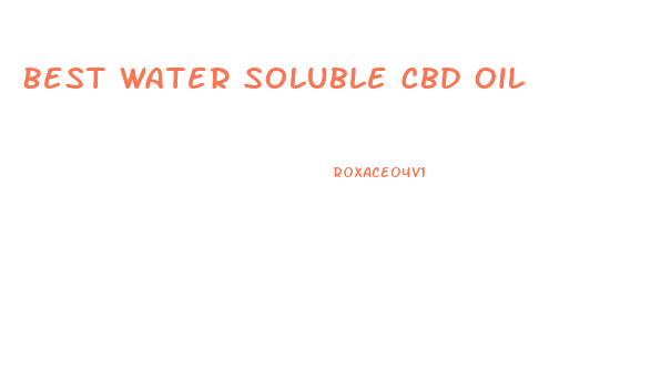 Best Water Soluble Cbd Oil