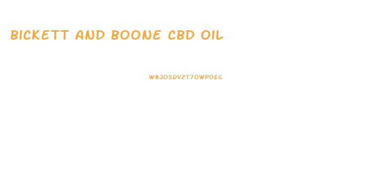 Bickett And Boone Cbd Oil