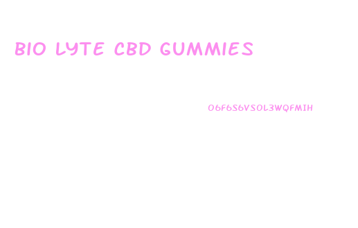 Bio Lyte Cbd Gummies