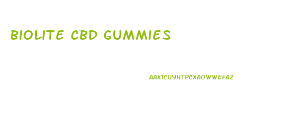 Biolite Cbd Gummies