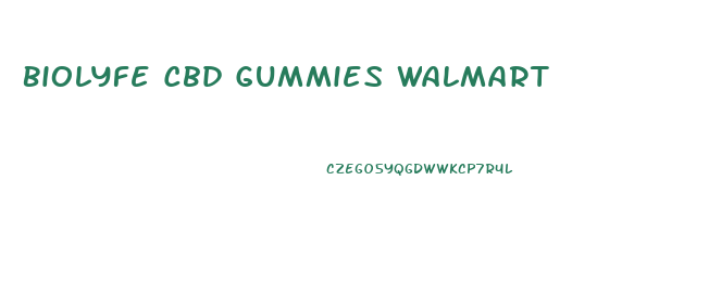 Biolyfe Cbd Gummies Walmart