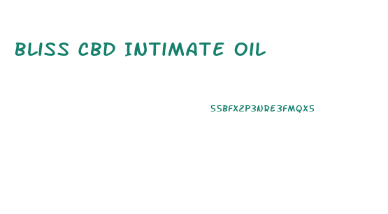 Bliss Cbd Intimate Oil