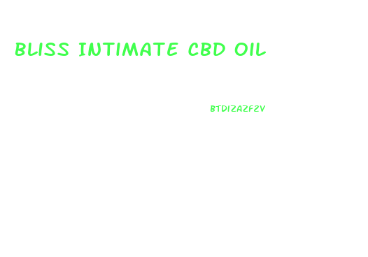 Bliss Intimate Cbd Oil