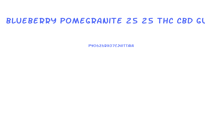 Blueberry Pomegranite 25 25 Thc Cbd Gummie