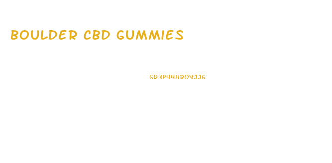 Boulder Cbd Gummies