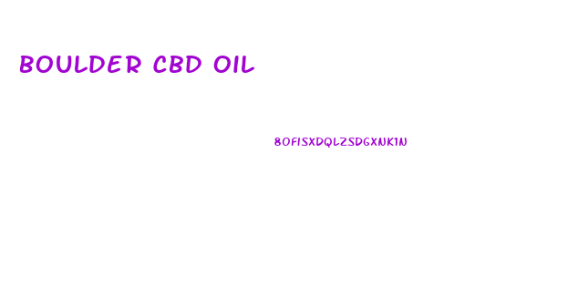 Boulder Cbd Oil
