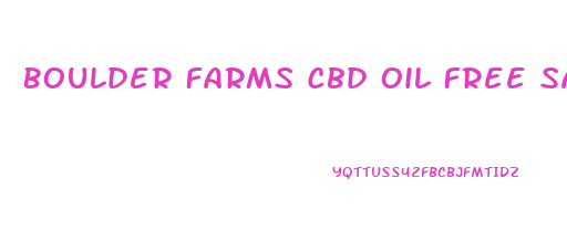 Boulder Farms Cbd Oil Free Sample