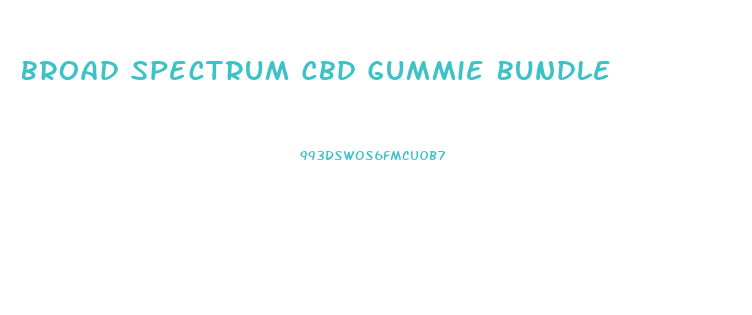 Broad Spectrum Cbd Gummie Bundle