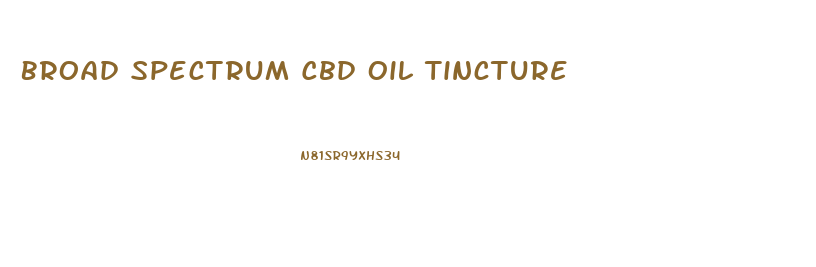 Broad Spectrum Cbd Oil Tincture