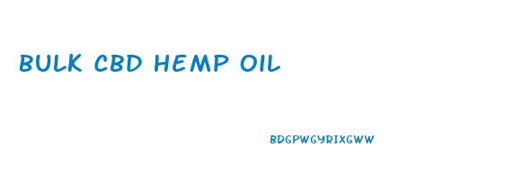 Bulk Cbd Hemp Oil