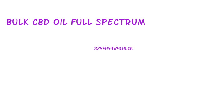 Bulk Cbd Oil Full Spectrum