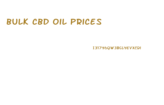 Bulk Cbd Oil Prices