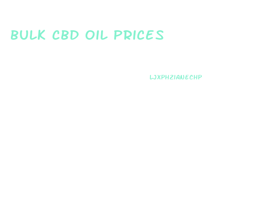 Bulk Cbd Oil Prices