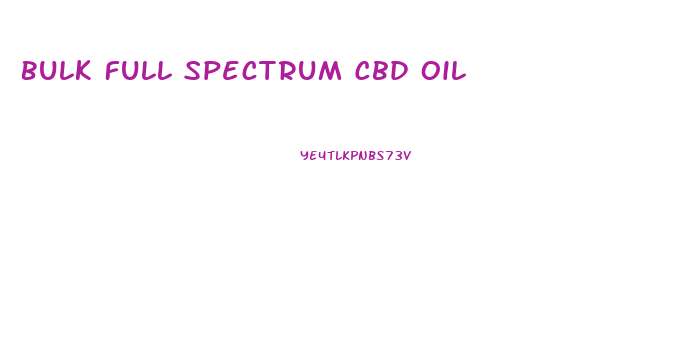 Bulk Full Spectrum Cbd Oil