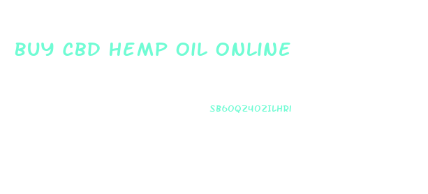 Buy Cbd Hemp Oil Online