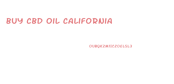 Buy Cbd Oil California