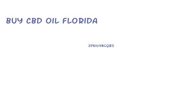 Buy Cbd Oil Florida