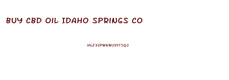 Buy Cbd Oil Idaho Springs Co