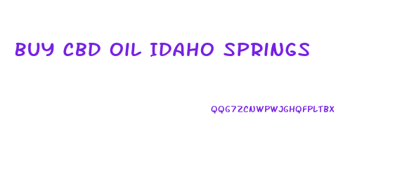 Buy Cbd Oil Idaho Springs