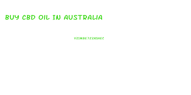 Buy Cbd Oil In Australia