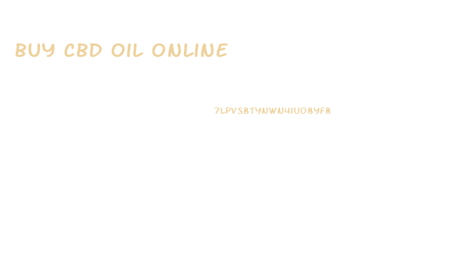 Buy Cbd Oil Online