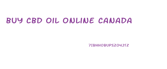 Buy Cbd Oil Online Canada