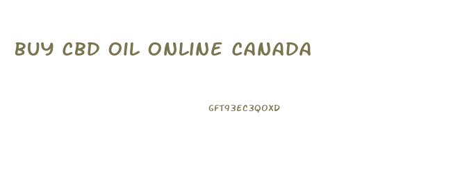 Buy Cbd Oil Online Canada