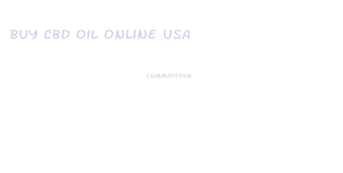 Buy Cbd Oil Online Usa