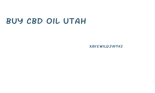 Buy Cbd Oil Utah