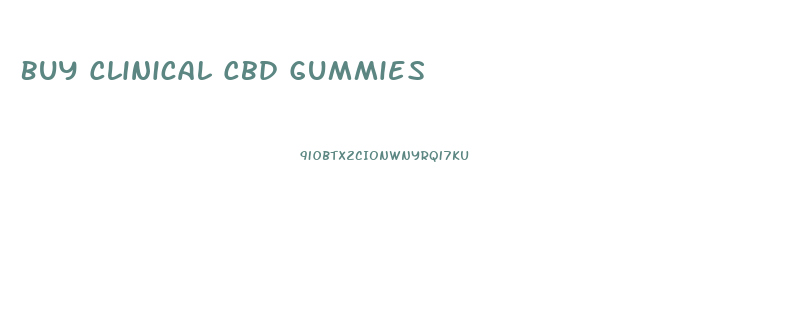 Buy Clinical Cbd Gummies