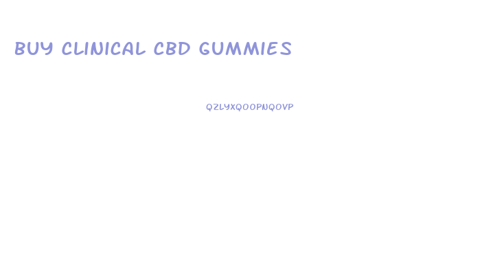 Buy Clinical Cbd Gummies