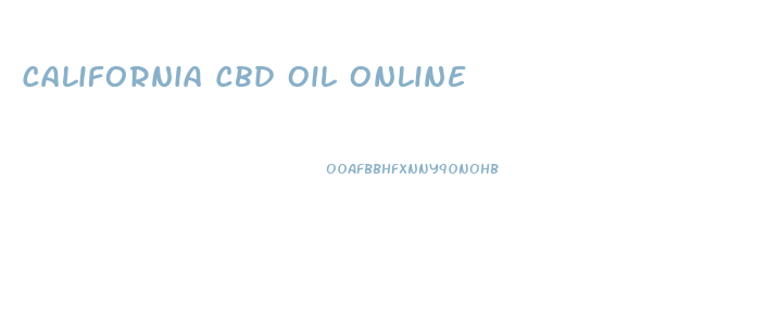 California Cbd Oil Online