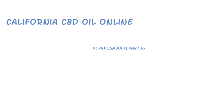 California Cbd Oil Online