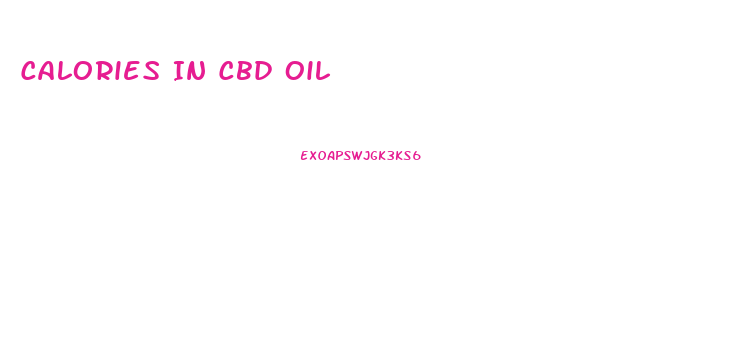 Calories In Cbd Oil