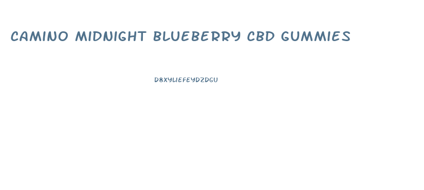 Camino Midnight Blueberry Cbd Gummies